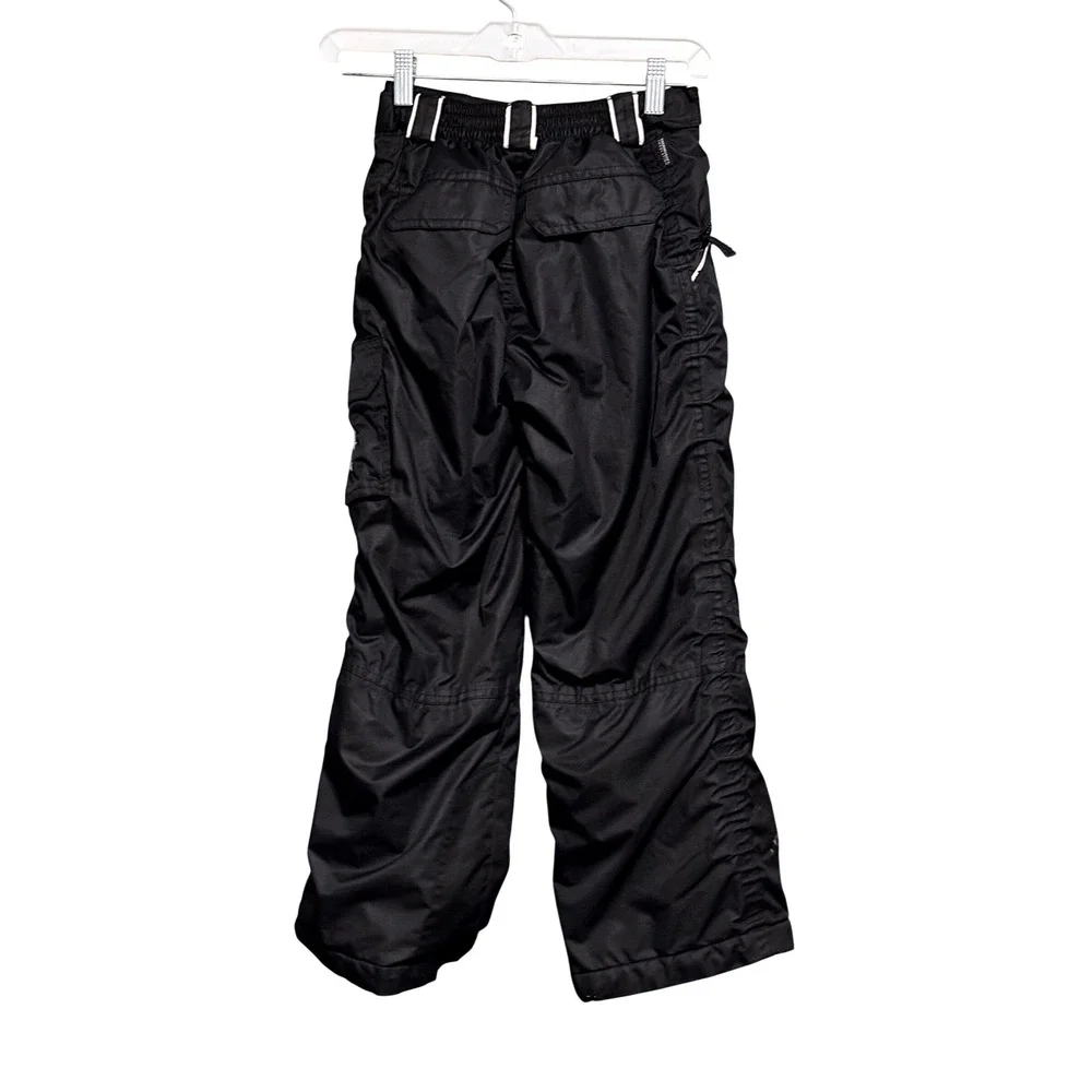 Faded Glory Kids Medium 7/8 Black Insulated Star Cargo Snow Pants FGG38S206